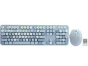 Keyboard Mouse Combo Ergonomic Mechanical Hand Feel for XP 7 8 10 (Blue)