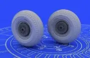 eduard 648072 1/48 Aircraft- IL2 Wheels for Tamiya (Resin)