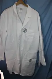 Meta Labwear Lab Coat White Pockets Long Sleeve Notch Lapel SZ 56 New WITH TAGS