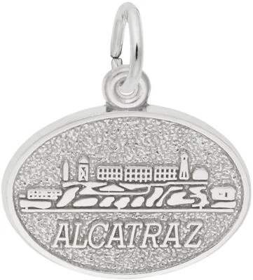 Sterling Silver Alcatraz Oval Charm by Rembrandt