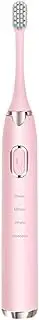 IPKMAN Ultrasonic Adult Electric Toothbrush, USB Charging Mode Smart Timer, Suitable for Family Bathroom Hotel Travel Tooth Cleaning kit (粉红色)