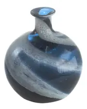 A&B Home 9.5in Mayron Glass Vase with Swirl Design