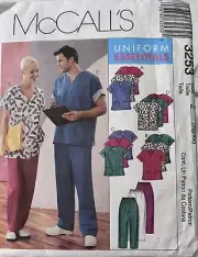 McCall's Sewing Pattern 3253 Uniform Essentials Scrubs XLG-XXL Unisex