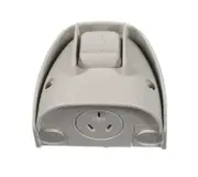 CLIPSAL WSC227-GY - Single Weatherproof Power Point 10amp IP53