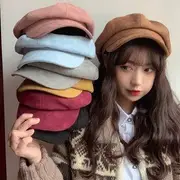 Faux Suede Beret Hat A043199 - Mauve Pink - One Size