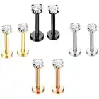 18G Earring Lip Ring Zircon Helix Tragus Piercing Cartilage Stud Body Jew^Z0