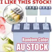 4 cells Mould Pop Popsicle Ice Cream Block Frozen Molds Maker Icy Pole Jelly DY