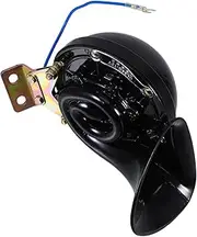 ELAYARD Car Horn Motorcycle Snail Horn Universal Electric Speaker Small Loud Speaker Small Electric Loud Universal Motorcycle Scooter Metal Black