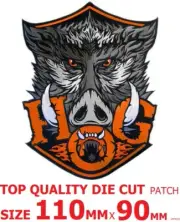 QUALITY EMBROIDERED PATCH HOG PIG BOAR HARLEY H.O.G VEST JACKET HELMET MASK BOOT