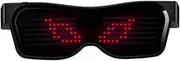 zolyet USB Chargeable Light Glasses BT Glasses APP Control Glasses Fashionable Luminous Eyeglasses for Daily Decoration Bar Club KTV Par Costumes Red Red