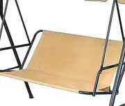 Swing Cover Replacement Cushions for Outdoor Swing, 600D Oxford Fabric 2 3 Seater Swing Seat Protection Cover for Patio Garden Yard(Beige,58x19.7x19.7inch)