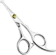 (Hand shape handle) - LILYS PET 13cm Stainless Steel Small Ball Tip Facial Hair Scissors for Nose Hair,Ear Hair,Face hair,Paw hair