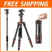 Lightweight 60-Inch Carbon Fiber Tripod with 360° Ball Head & Detachable Monopod