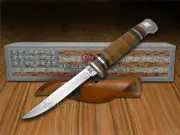 Case xx Small Fixed Blade Hunter Knife Polished Leather Handle 00379