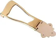ERINGOGO Guitar Tailpiece Open Frame Bridge for String Archtop Guitar Golden Finish Includes Mounting Screws for Acoustic and Electric Upgrades