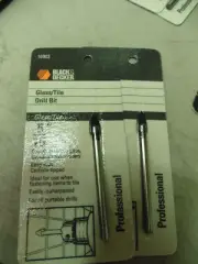 2 New Old Stock Made in USA Black & Decker 16903 Glass and Tile Drill Bits 5/16"
