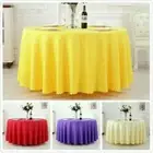 Jacquard Round Table Cloth Wedding Hotel Banquet Table Cover Home Tablecloth Red