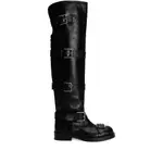 [Dolce & Gabbana] Dolce & Gabbana Buckle-strap Leather Boots 40 IT BLACK