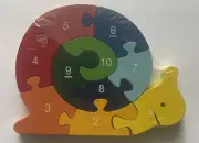 Wood Snail Shaped Children’s Jigsaw Puzzle 10 Pieces