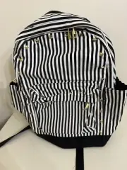 Pottery Barn Teen Emily & Meritt Black & White Stripes & Studs XL Backpack New