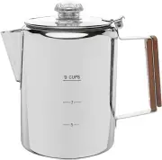 Bozeman 9-Cup Percolator Coffee Pot - No Aluminum or Plastic