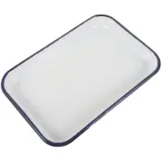 Enamel Square Plate Casserole Cookware White Baking Pans for Oven