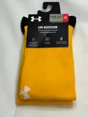 NEW Under Armour UA Soccer Over-The-Calf Socks Youth 13.5K-4.5Y Steeltown Gold