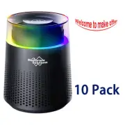 10 Pack LED Home Air Purifiers True HEPA Pet Odor Allergies Eliminator RGB Light