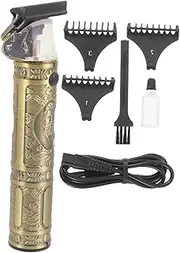 FRCOLOR Buddha Head Retro Clipper 4 Comb Lengths Charging Razor for Men's Hair Trimmer Set