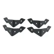 Set of 4, Hardware Surface-Mounted Chest/Trunk Corner/Box Corners, Natural Black