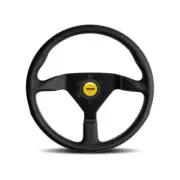 MOMO MCL35BK5B for Montecarlo Steering Wheel 350 Mm-Black Leather/Yellow Stitch/