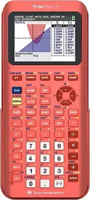 TI-84 Plus CE Color Graphing Calculator, Coral (Metallic)