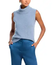 Veronica Beard Mazzy Cashmere Turtleneck Sweater Vest