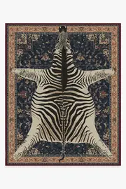 245' x 305' | Machine Washable Runner Rug | Kid & Pet Friendly | Indoor Rug | Iris Apfel On Safari Sapphire Tufted Rug | Ruggable