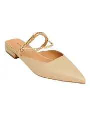 [Belle & Bloom] On The Go Leather Chain Sand Flat