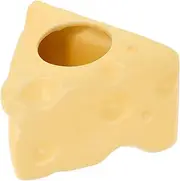 Kisangel Hamster Cooling Nest Summer Hamster Hideout Cooling Hamster House Cheese Shaped Hamster Hut Small Pet Houses Indoor Hamster Sleep Bed Guinea Pet Hide Nest Small House Ceramics