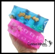 Set of 2 Animal Water Wigglers - Axolotl and Capybara Animal Water Filled Tube S