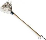 Mop Brush with Handle Cotton Fiber Head Basting Mop for Grilling and Roasting for Saucing Meats and Glazing Foods Accessory for Outdoor Cooking