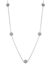 14K Diamond Station Necklace 0.14 ct.