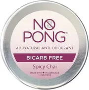 No Pong All Natural Deodorant - Spicy Chai - Bicarb Free. No Aluminium, No Palm Oil Formulation 35g