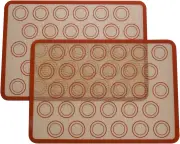 Silicone Baking Mat for Macaron Cookies Non Stick Mat Large 420×295mm for Macaroon/Cake/Bread Heat Resistant Silicone Baking Mat