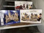 3D And 4D Harry Potter Puzzles; 2 Hogwarts Castle, Express Train/Dragon Alley