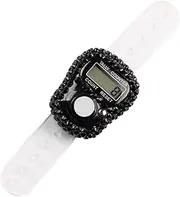 Electronic Finger Counter, LCD Display Number Clicker Counter, Resettable LCD Screen Number Tracking Record Ring for Lap, Knitting Row