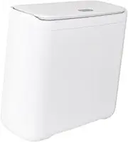 Fonowx Trash Can, Waste Paper Bucket, Minimalist, Multifunctional,Restroom Waste Basket Garbage Bin for Bedroom Home Living Room, White