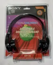 NEW Sony Walkman FM/AM Adjustable Double Headband SRF-H2 Headphones NOS VINTAGE