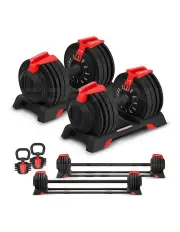 [Cortex] Revolock V2 Pair Set Dumbbell Barbell Kettlebell All-in-One 48kg in Black