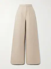 [DESTREE] DESTREE - Lenore Striped Wool-blend Wide-leg Pants - Beige - FR 34 FR 34 Neutrals