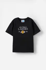 [Cotton On Kids] Cotton On Kids - NBA LA Lakers Drop Shoulder Short Sleeve Tee - Lcn nba black/lakers team 9-10 LCN NBA BLACK/LAKERS TEAM