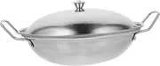 EXHUMKY Dry Pot for Kitchen Stainless Steel Anti-Spill Bar Cauldron Multifunctional Use