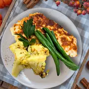 Chicken Breast Parmigiana with Green Beans & Roasted Lemon Parmesan Cauliflower 250g